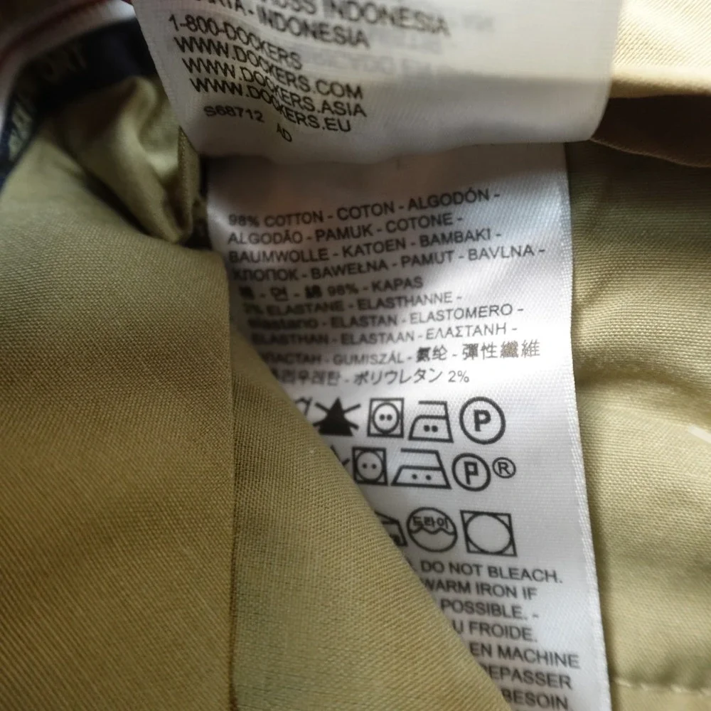 NEW Dockers Pants Mens 29X32 Navy Blue Khaki Slim Fit Chino Trouser Stretch Work